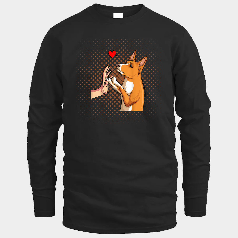 Basenji Dog Lover Long Sleeve- Black