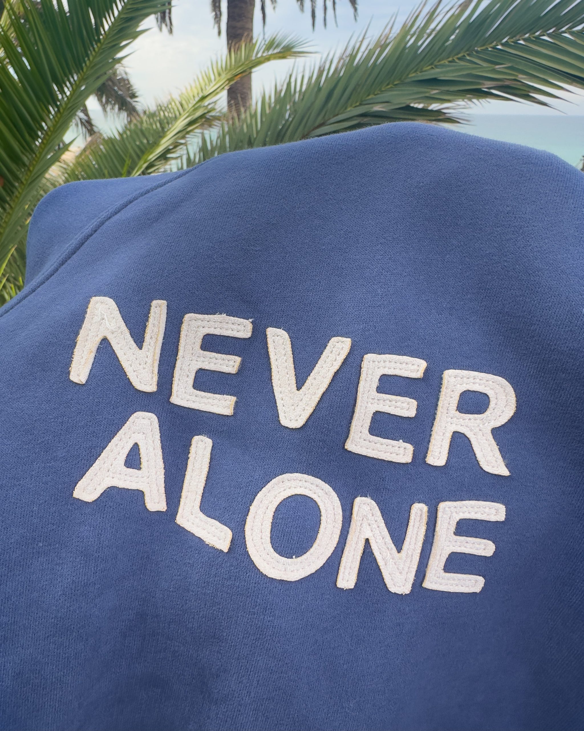 "All my Friends" Oversized Lux Hoodie in Blue - Image 5