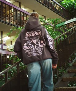 "Book Club" Oversized Lux Hoodie in Charcoal Gray