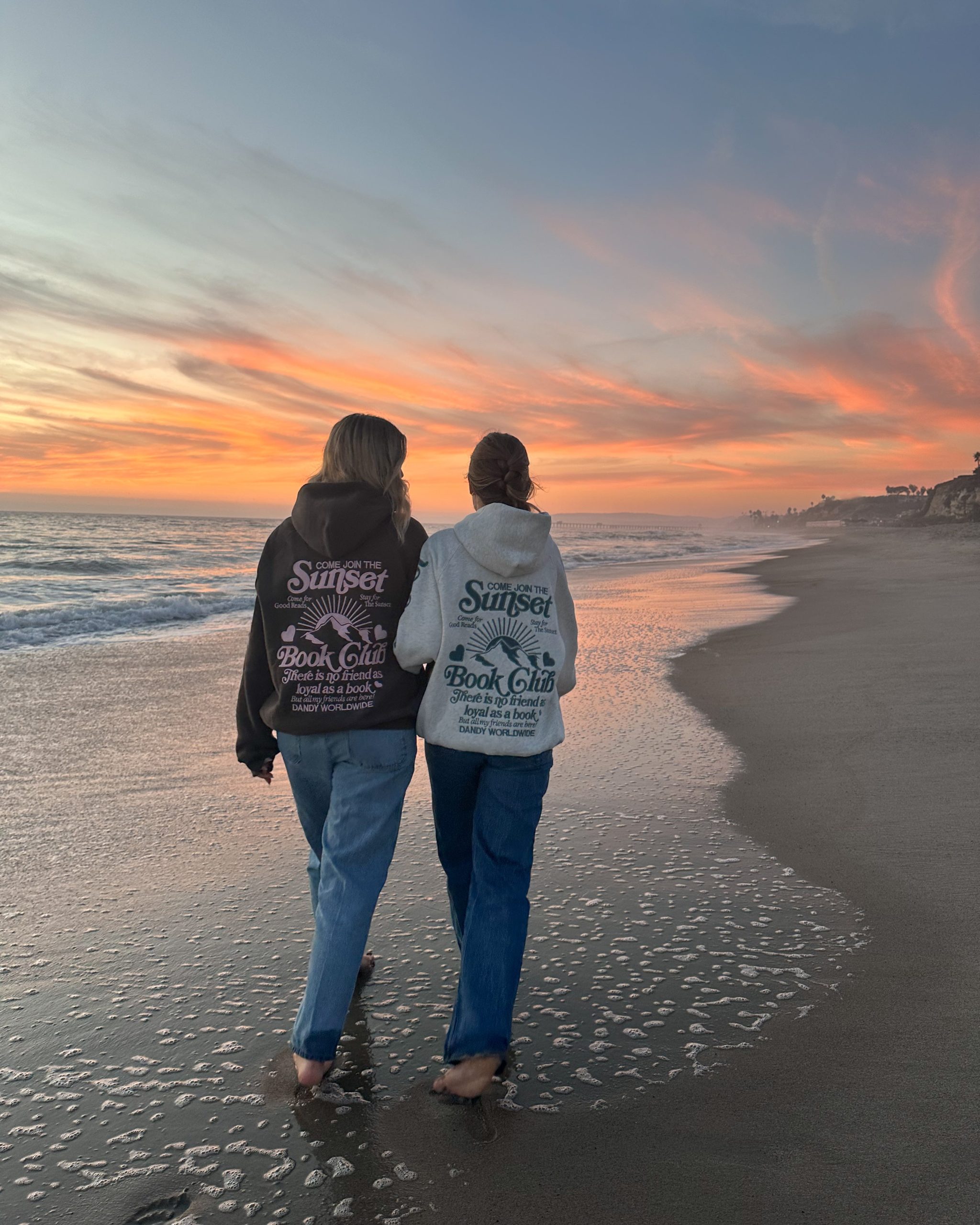 "Book Club" Oversized Lux Hoodie in Heather Gray and Blue - Image 19