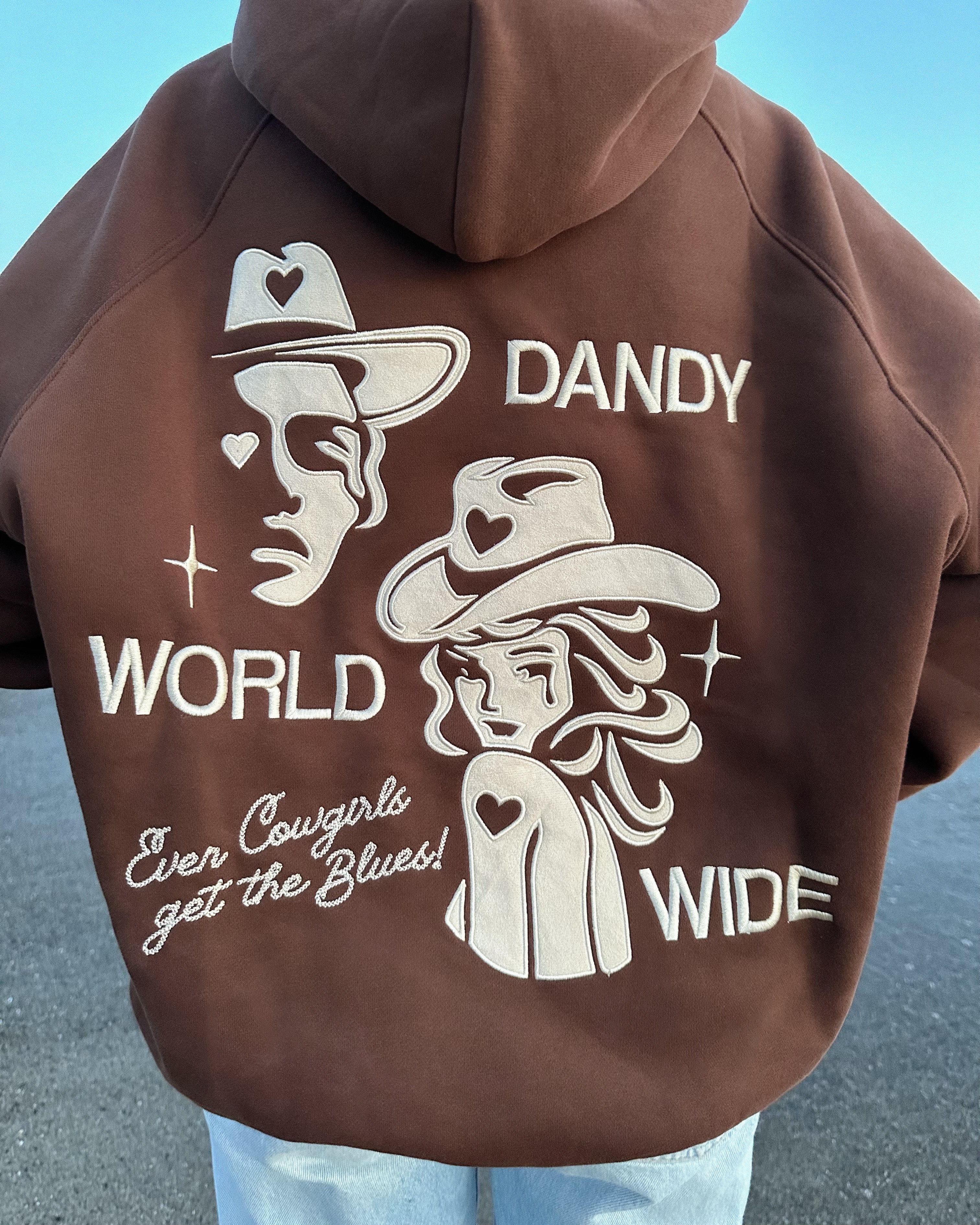 "Cowgirl" Oversized Lux Hoodie in Brown - Image 7
