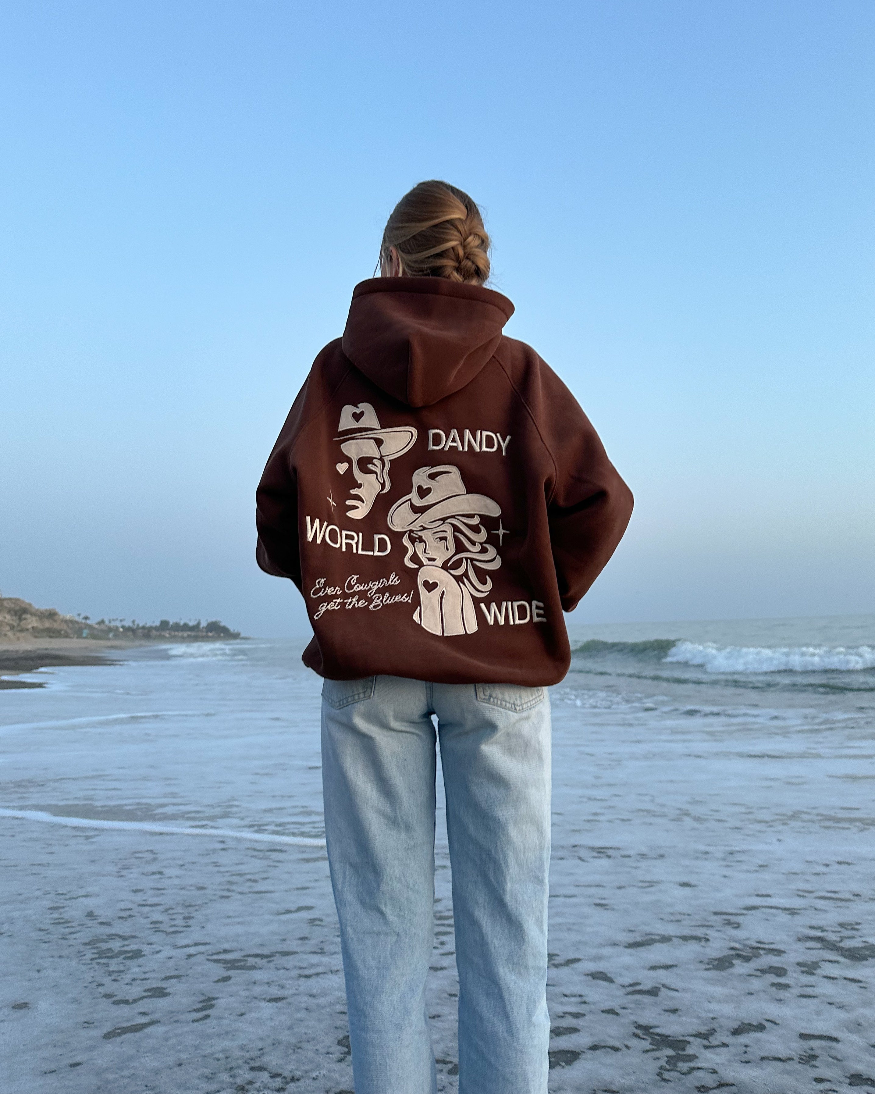"Cowgirl" Oversized Lux Hoodie in Brown - Image 6
