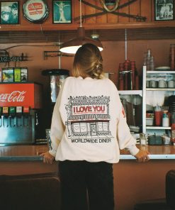 "Diner" Crew Neck in Cream
