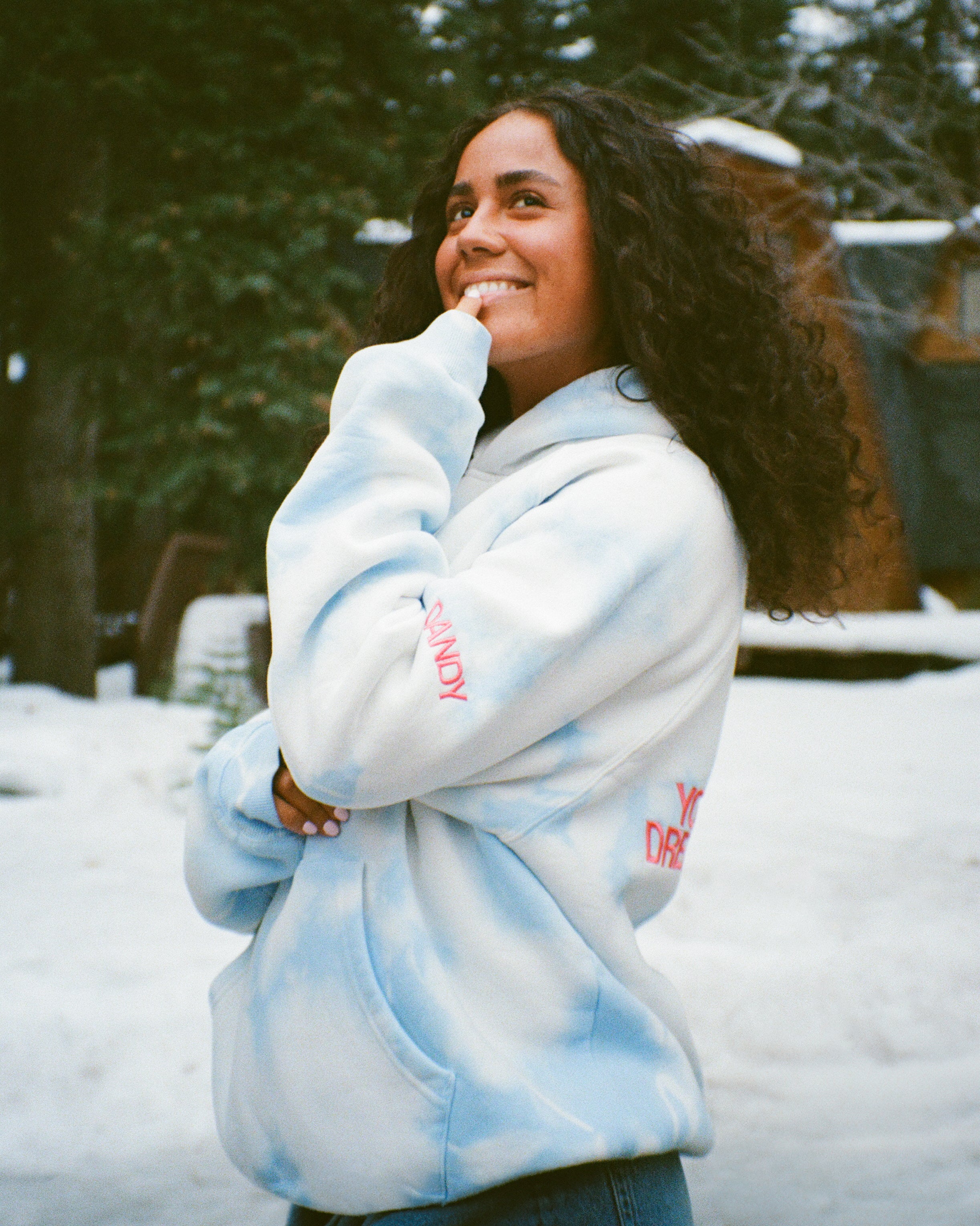 "Dream" Oversized Lux Hoodie in Sky Blue - Image 12