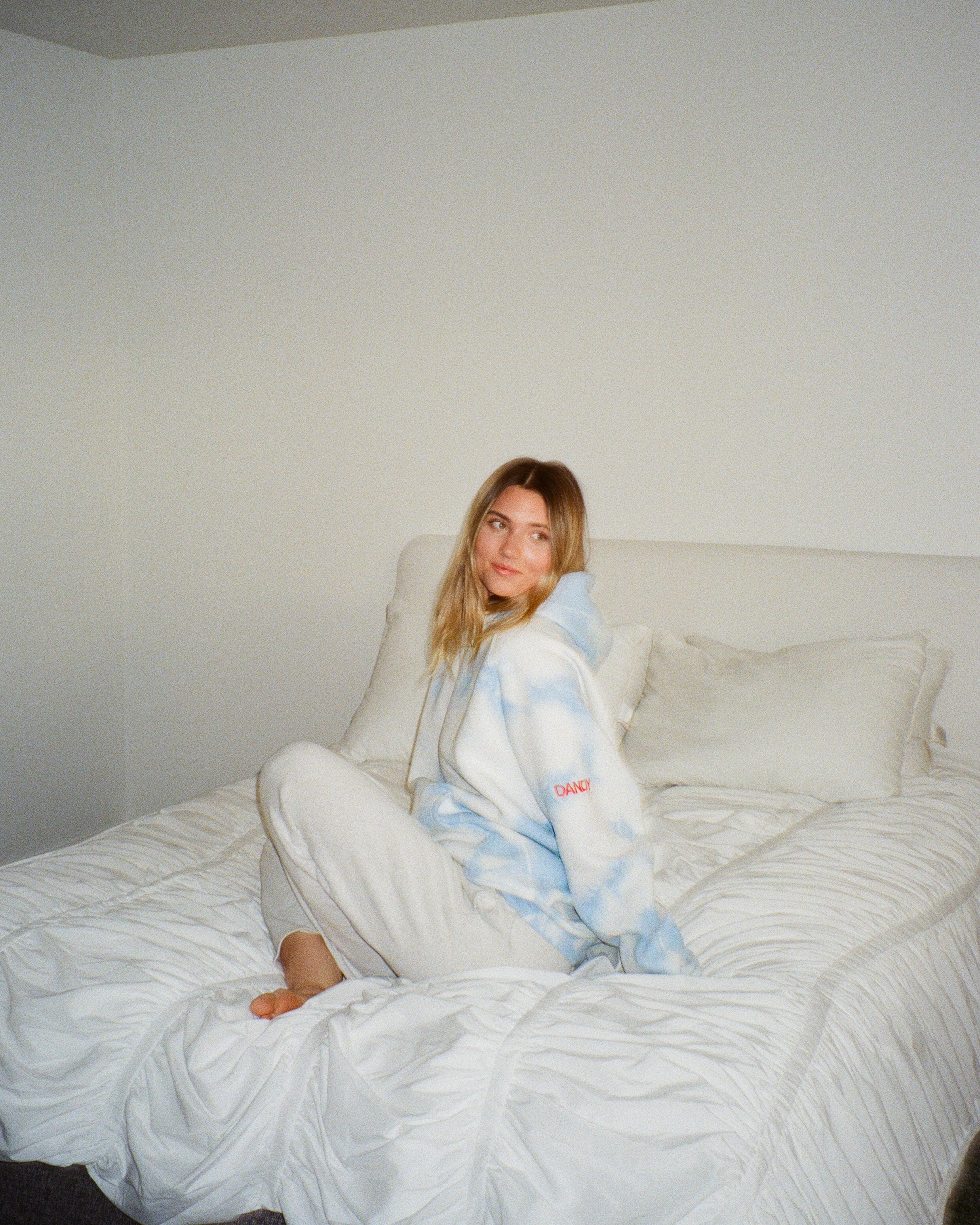 "Dream" Oversized Lux Hoodie in Sky Blue - Image 14