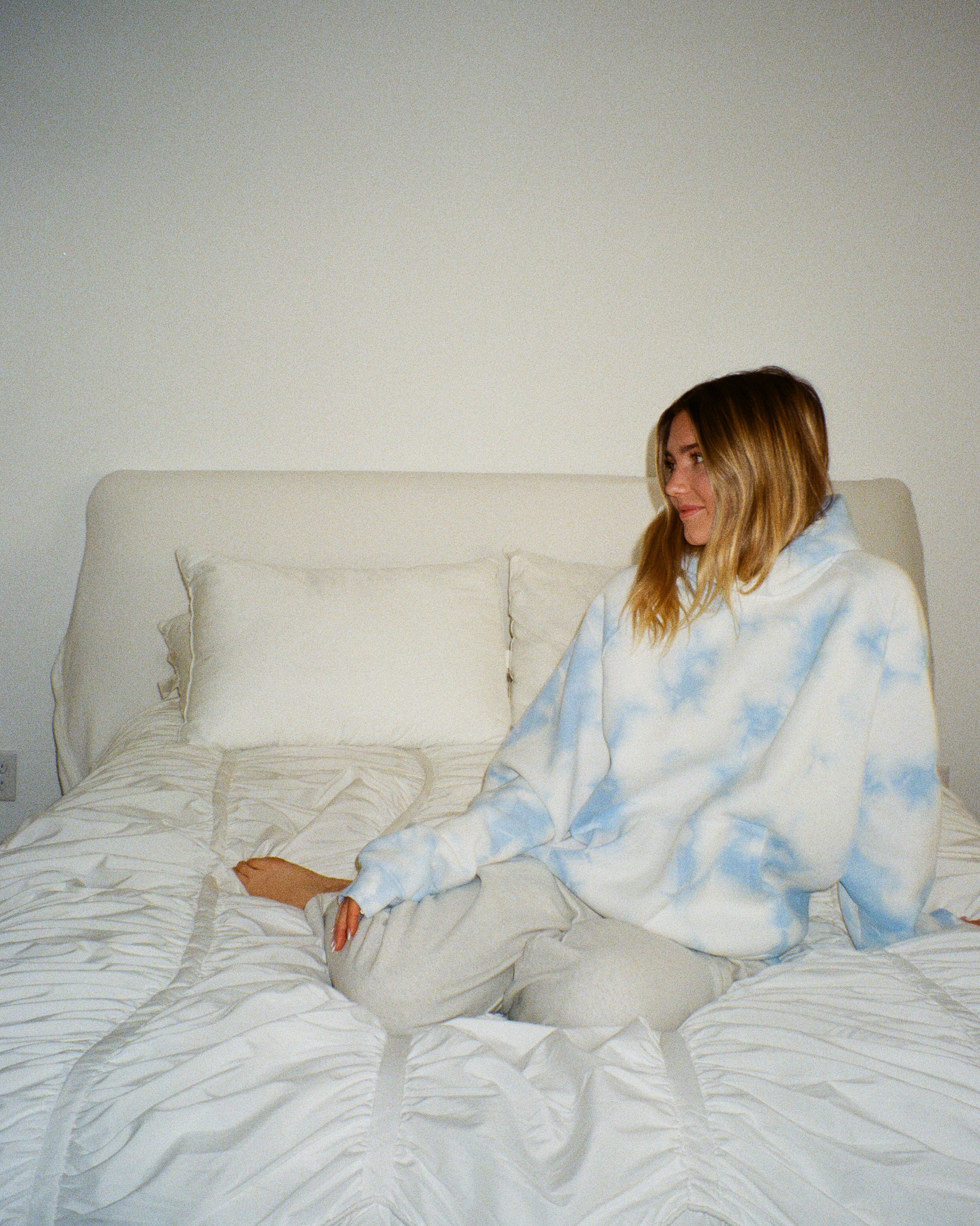 "Dream" Oversized Lux Hoodie in Sky Blue - Image 8