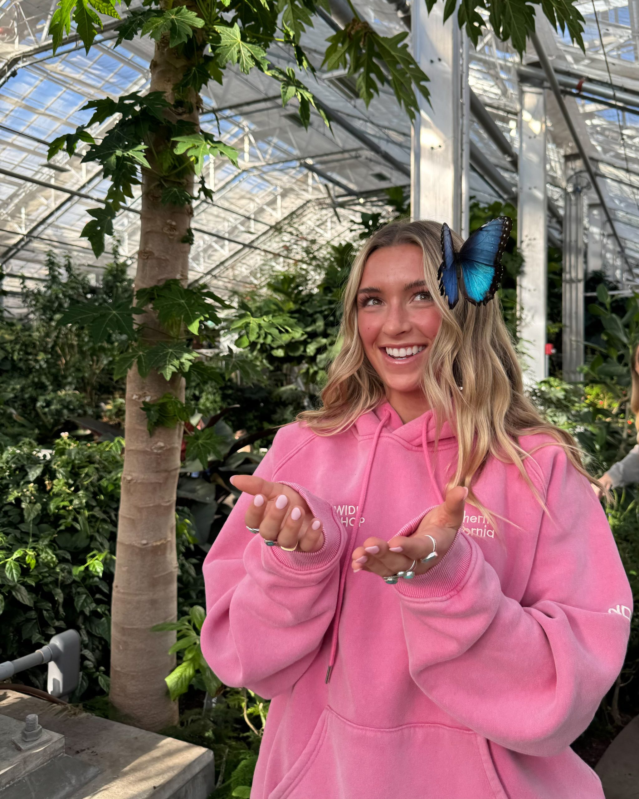 "Flower Shop" Oversized Lux Hoodie in Vintage Washed Pink - Image 5