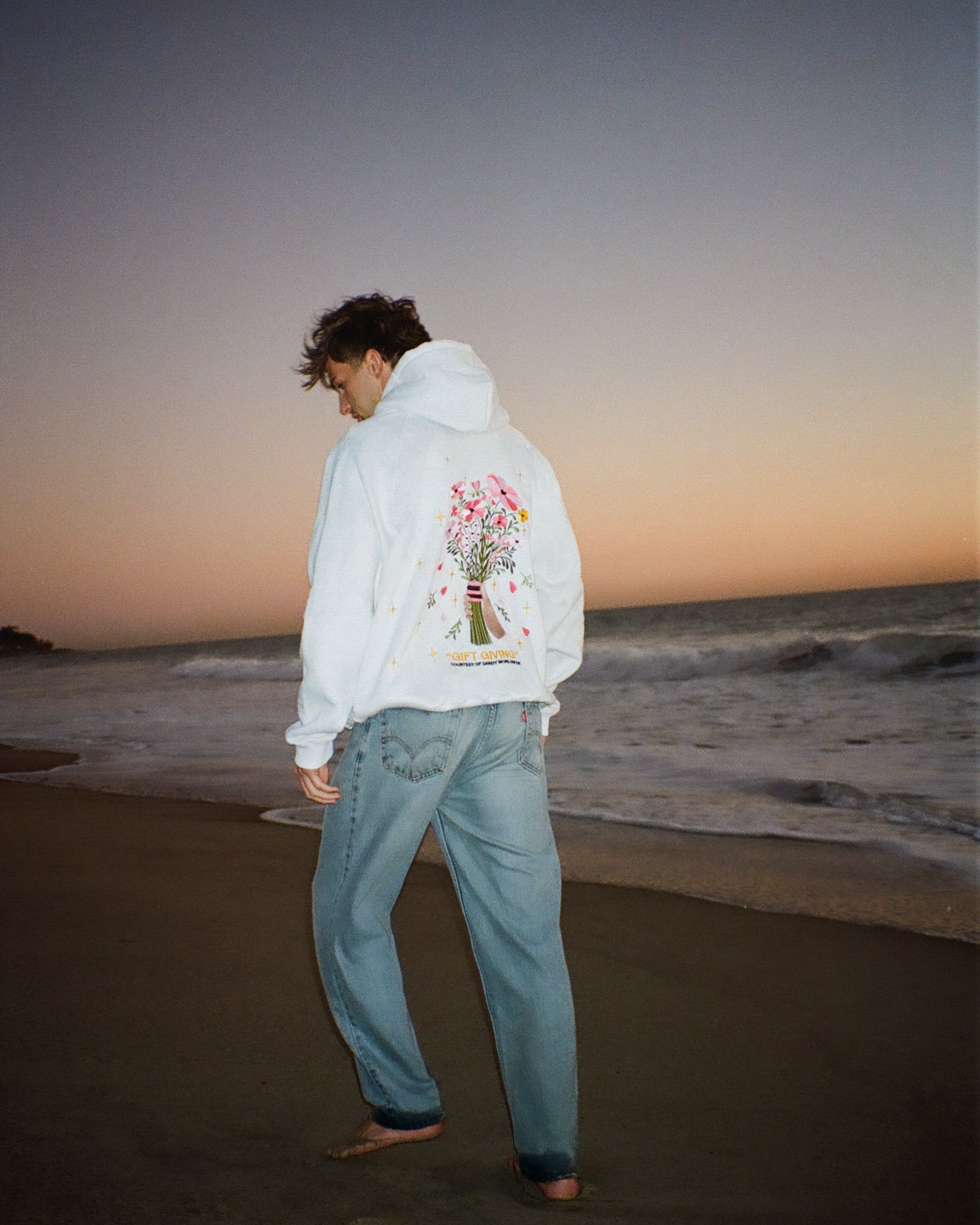 "Gift Giving" Oversized Lux Hoodie in Heather Gray - Image 9