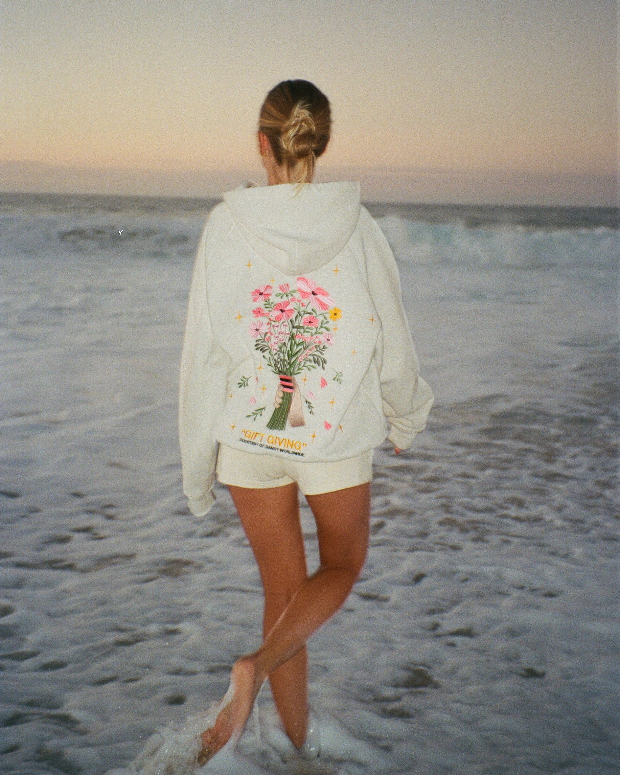 "Gift Giving" Oversized Lux Hoodie in Heather Gray - Image 12