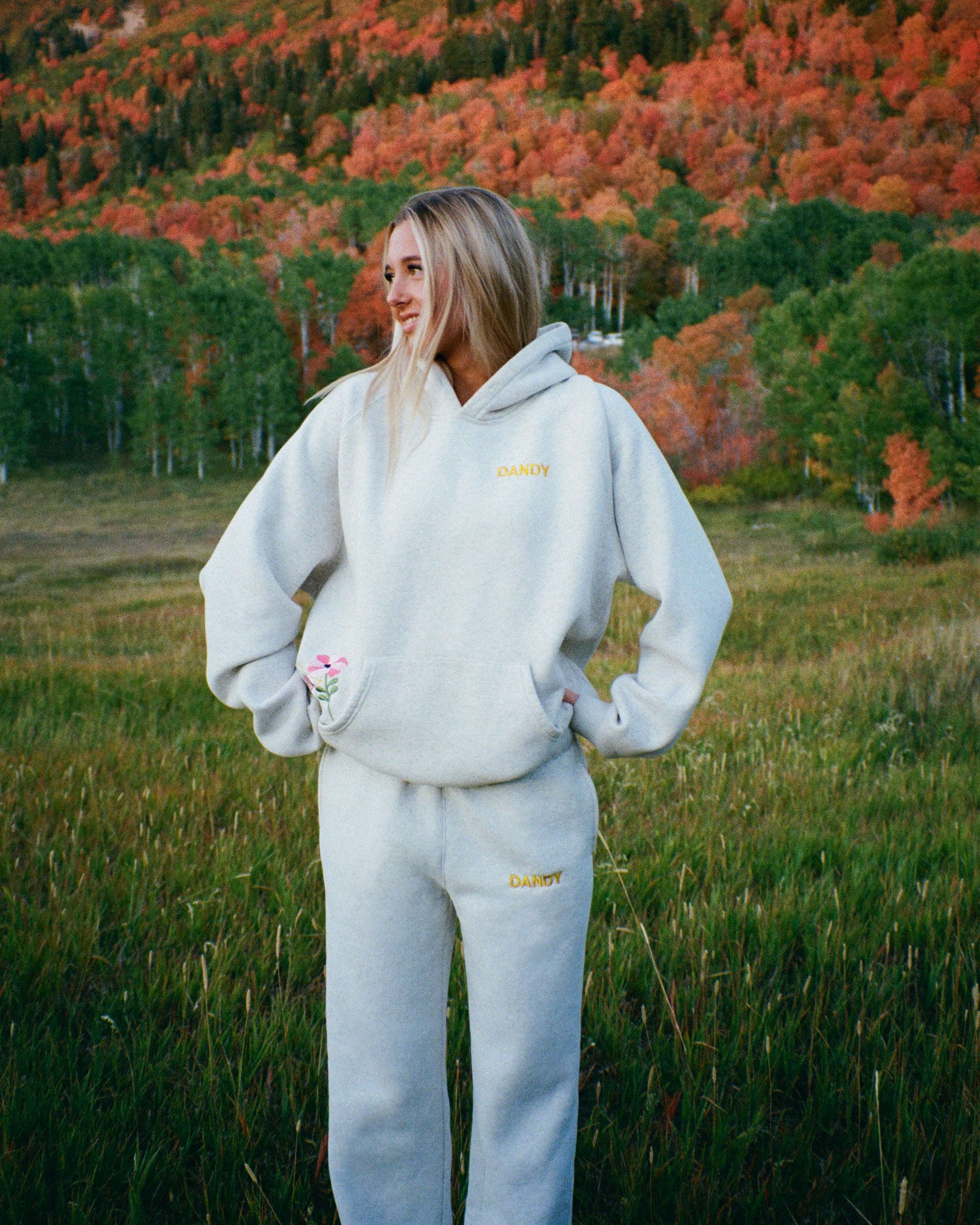 "Gift Giving" Sweatpants in Heather Gray - Image 3