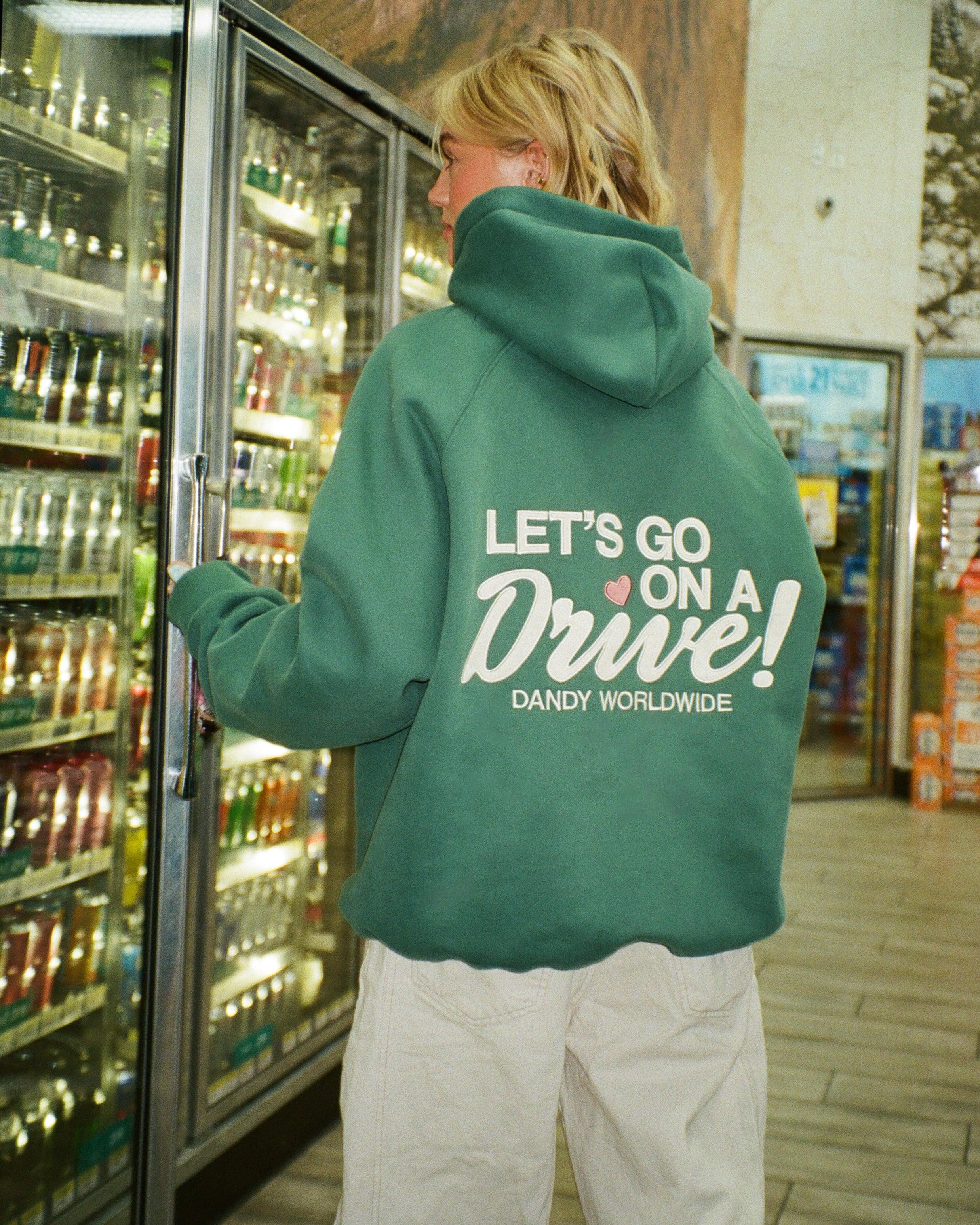 "Let's Go on a Drive" Oversized Lux Hoodie in Green - Image 13