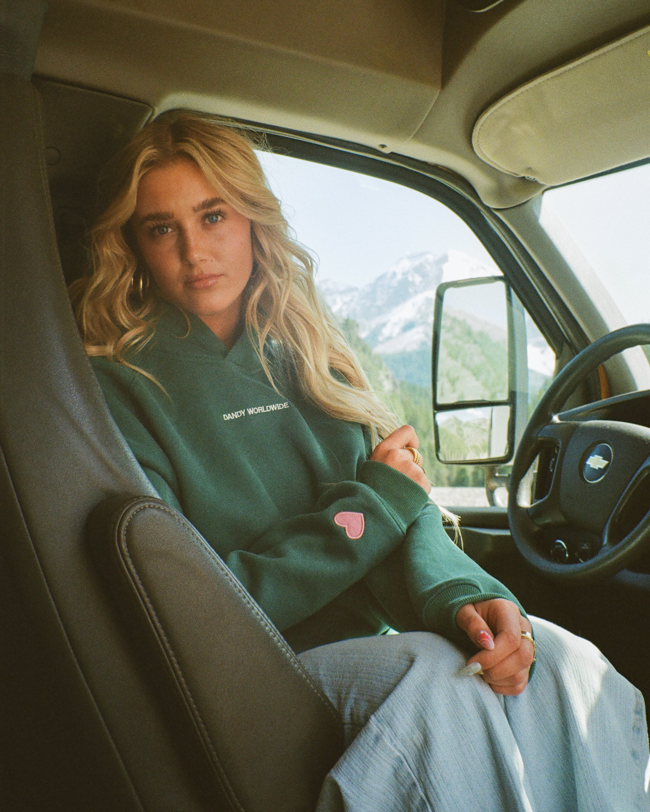 "Let's Go on a Drive" Oversized Lux Hoodie in Green - Image 10