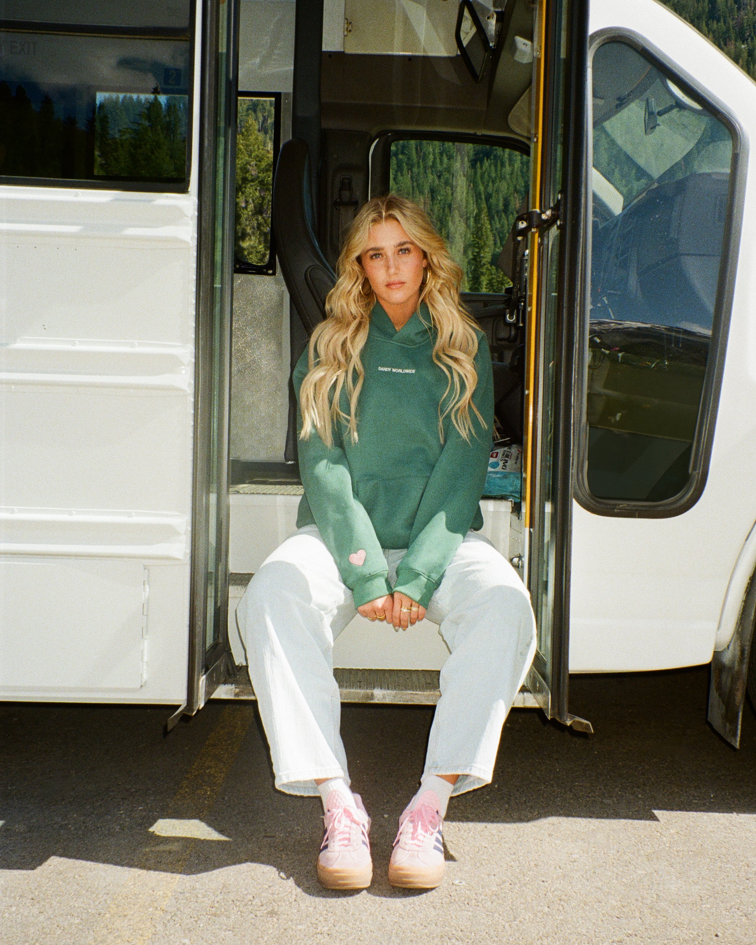 "Let's Go on a Drive" Oversized Lux Hoodie in Green - Image 14
