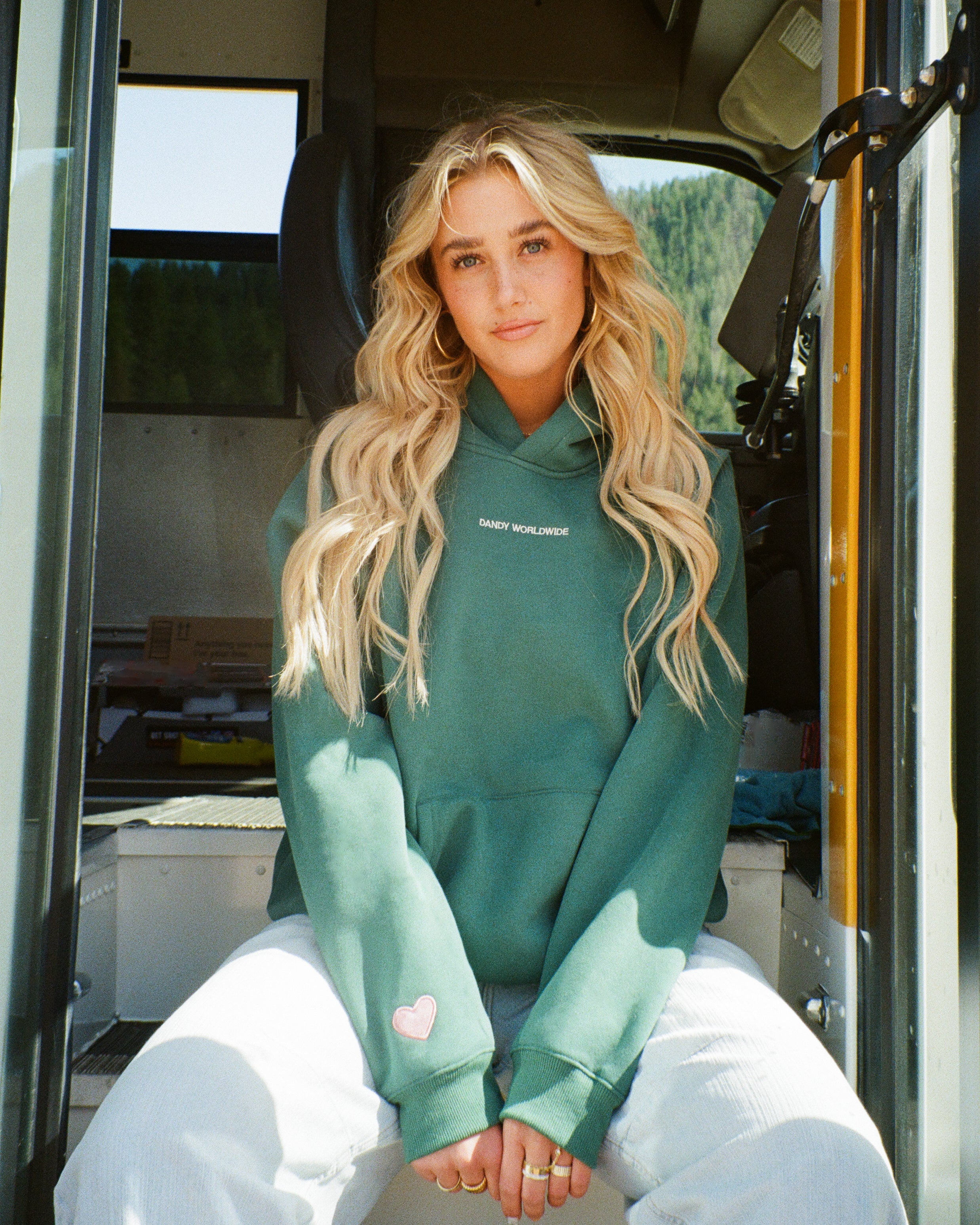 "Let's Go on a Drive" Oversized Lux Hoodie in Green - Image 2