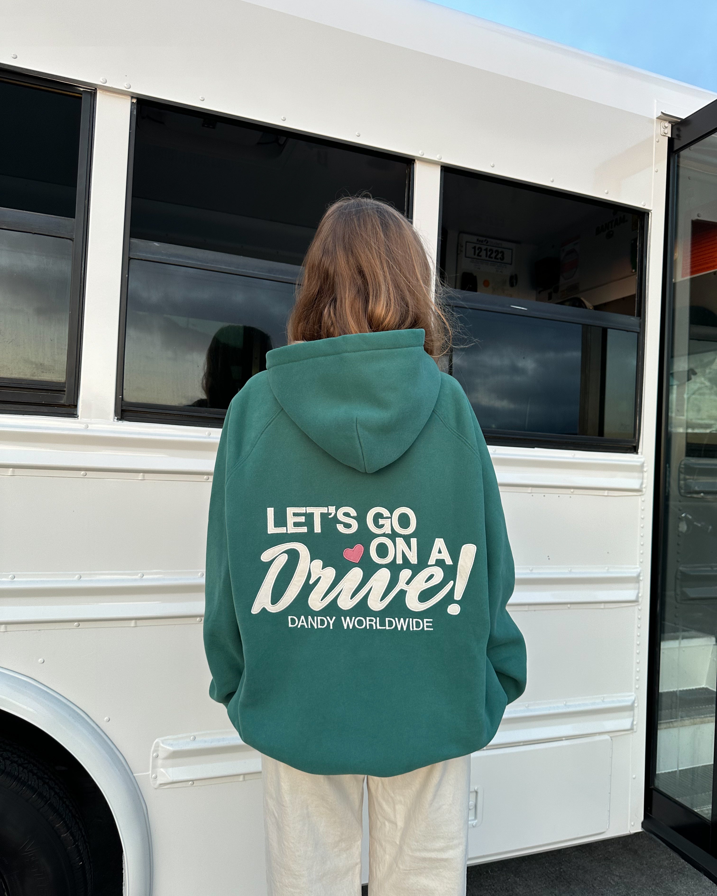 "Let's Go on a Drive" Oversized Lux Hoodie in Green - Image 8
