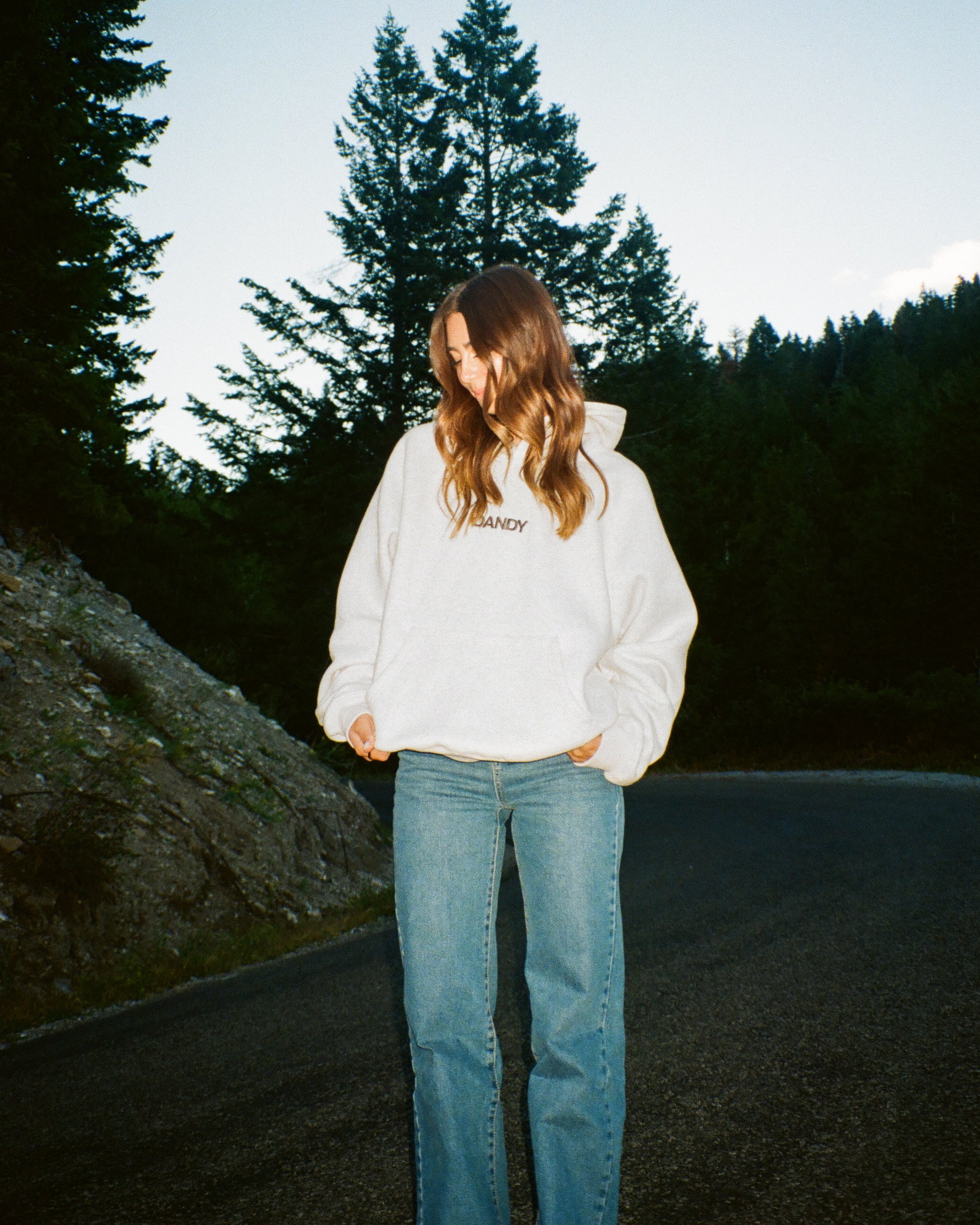 "Let's Go On An Adventure" Oversized Lux Hoodie in Heather Gray - Image 2