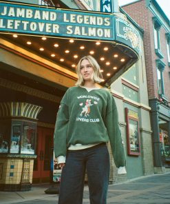 "Lovers Club" Crew Neck in Vintage Washed Green