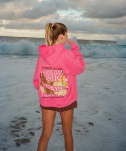 "Physical Touch" Oversized Lux Hoodie in Hot Pink