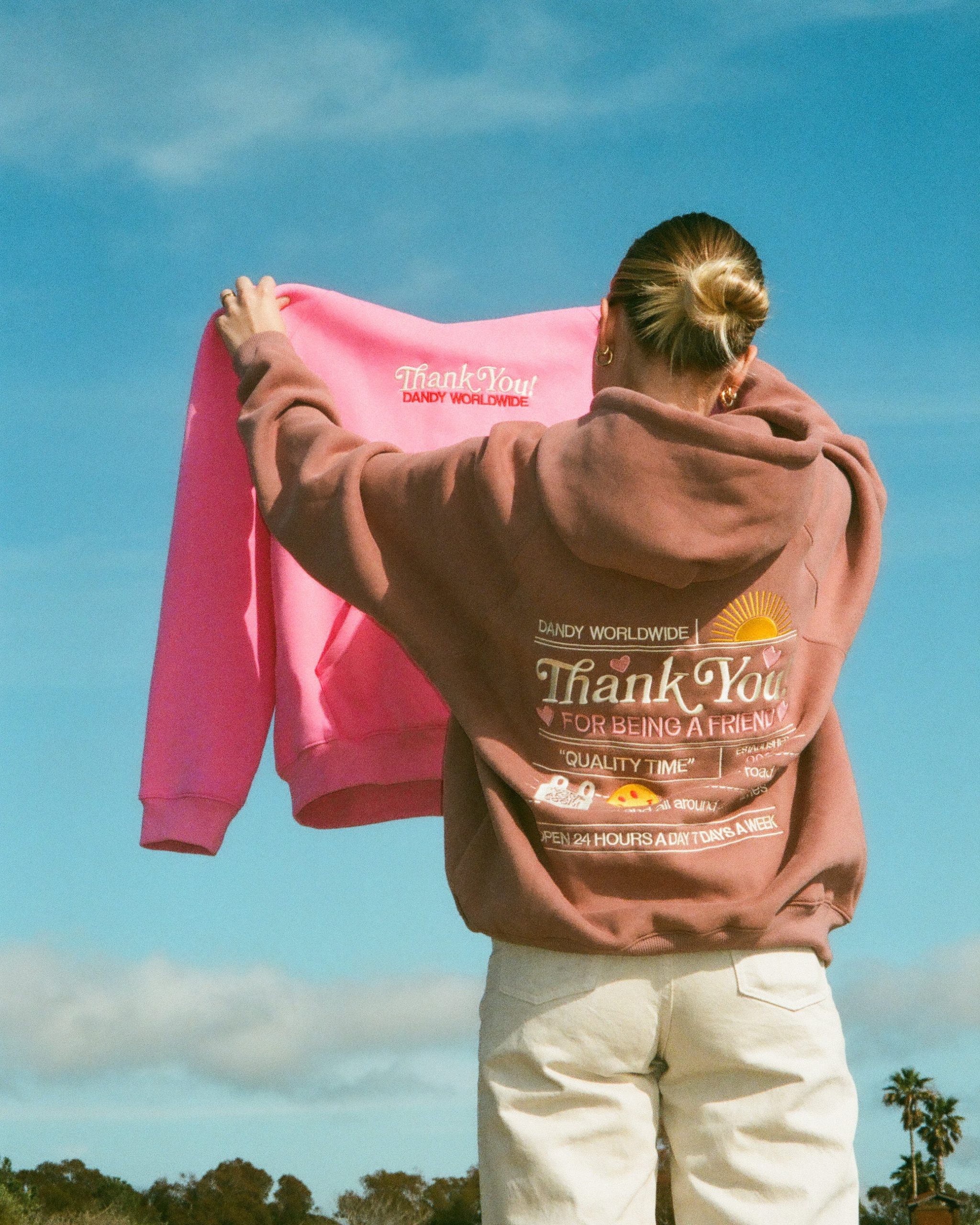 "Quality Time" Oversized Lux Hoodie in Light Brown - Image 8