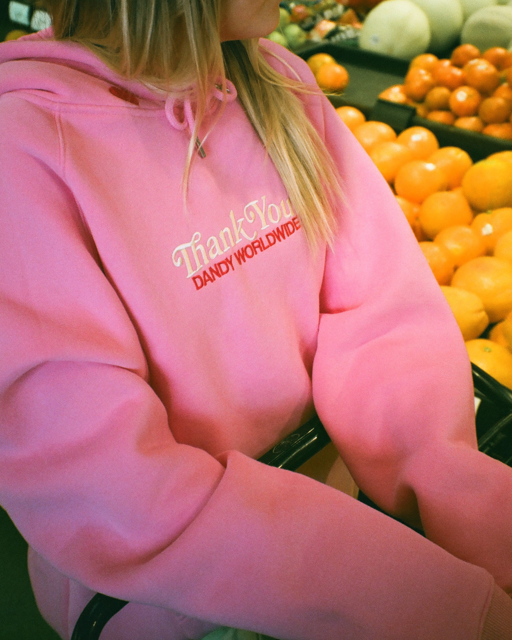 "Quality Time" Oversized Lux Hoodie in Pink - Image 7