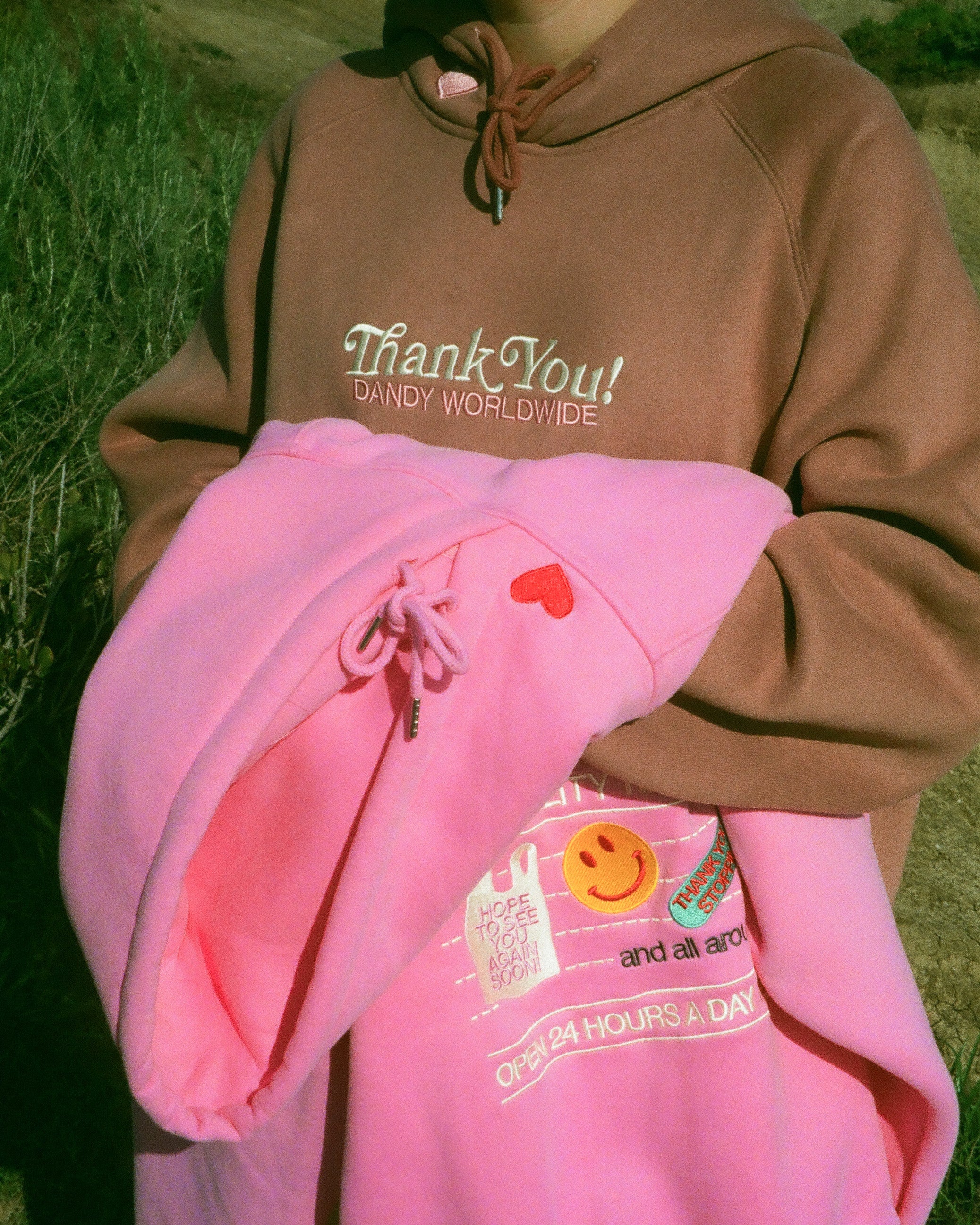 "Quality Time" Oversized Lux Hoodie in Pink - Image 8