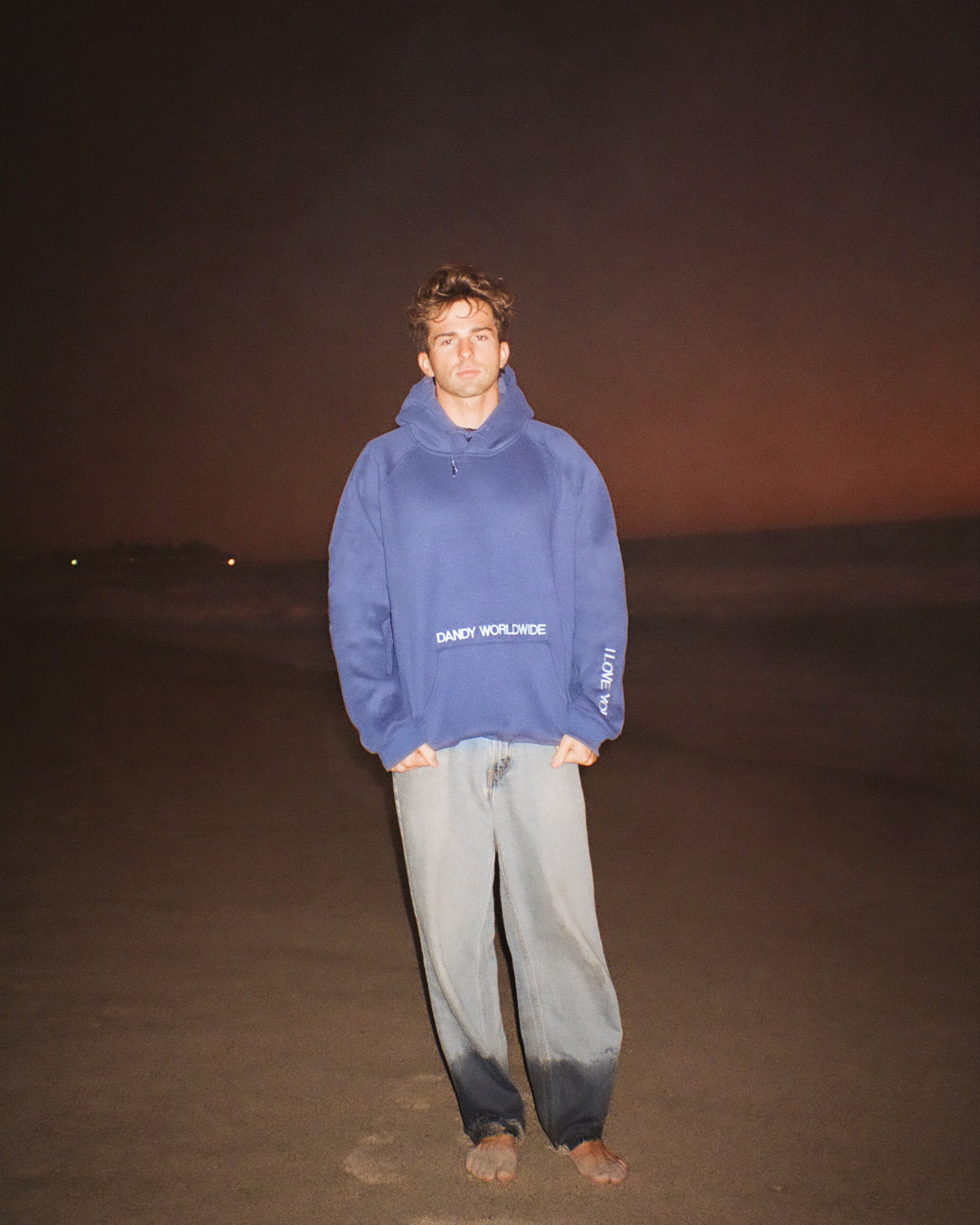 "Words of Affirmation" Oversized Lux Hoodie in Blue - Image 5