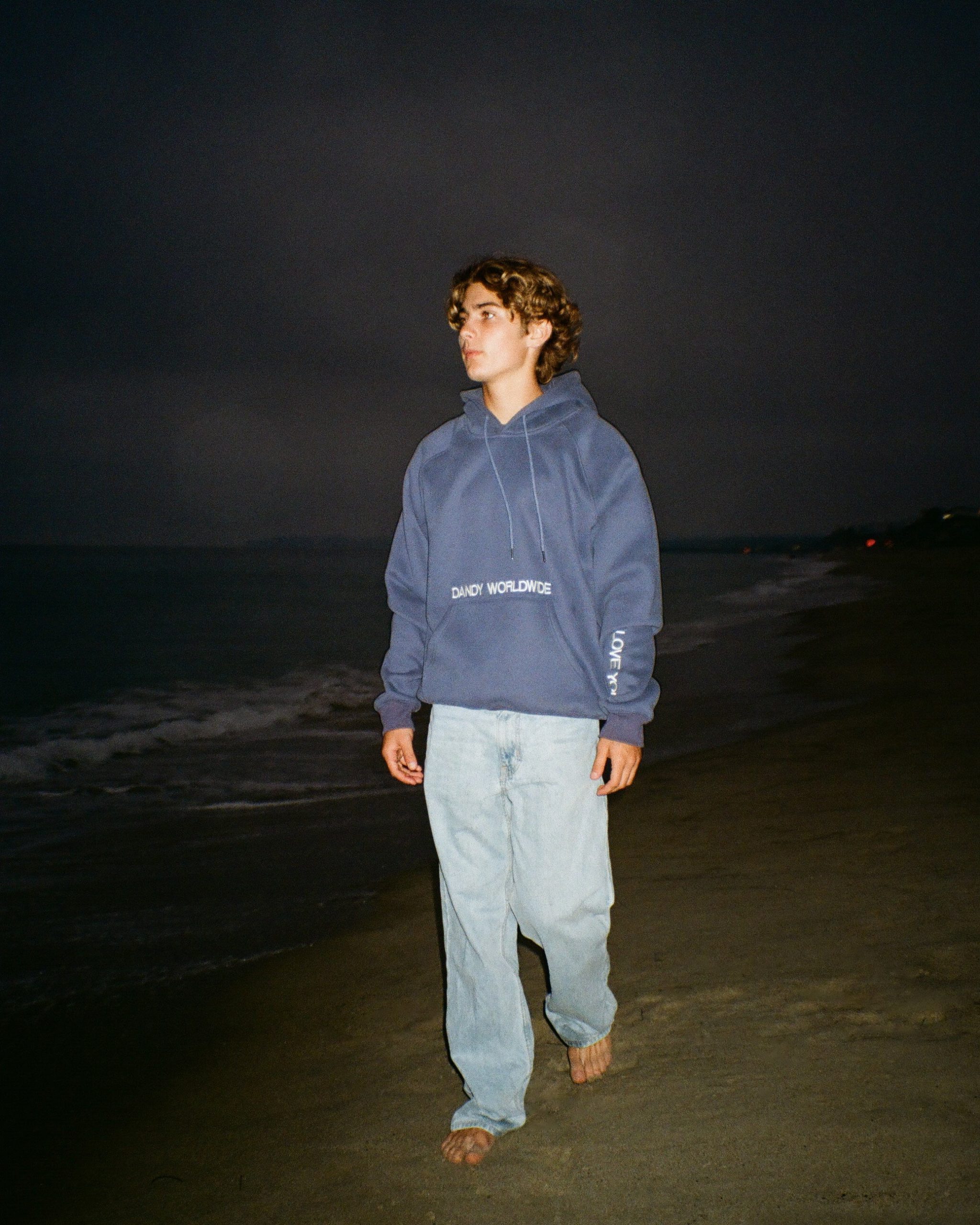 "Words of Affirmation" Oversized Lux Hoodie in Blue - Image 9