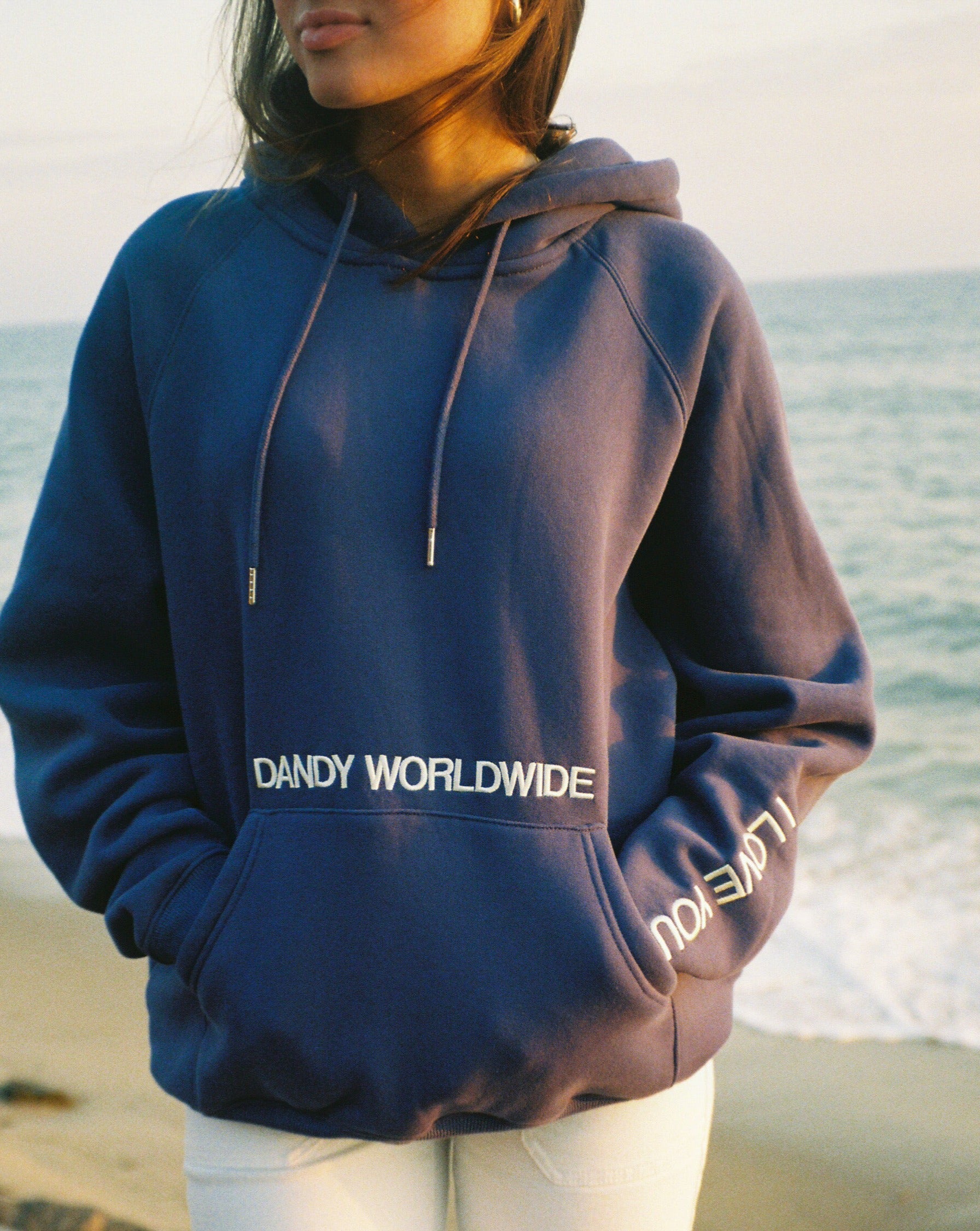 "Words of Affirmation" Oversized Lux Hoodie in Blue - Image 4
