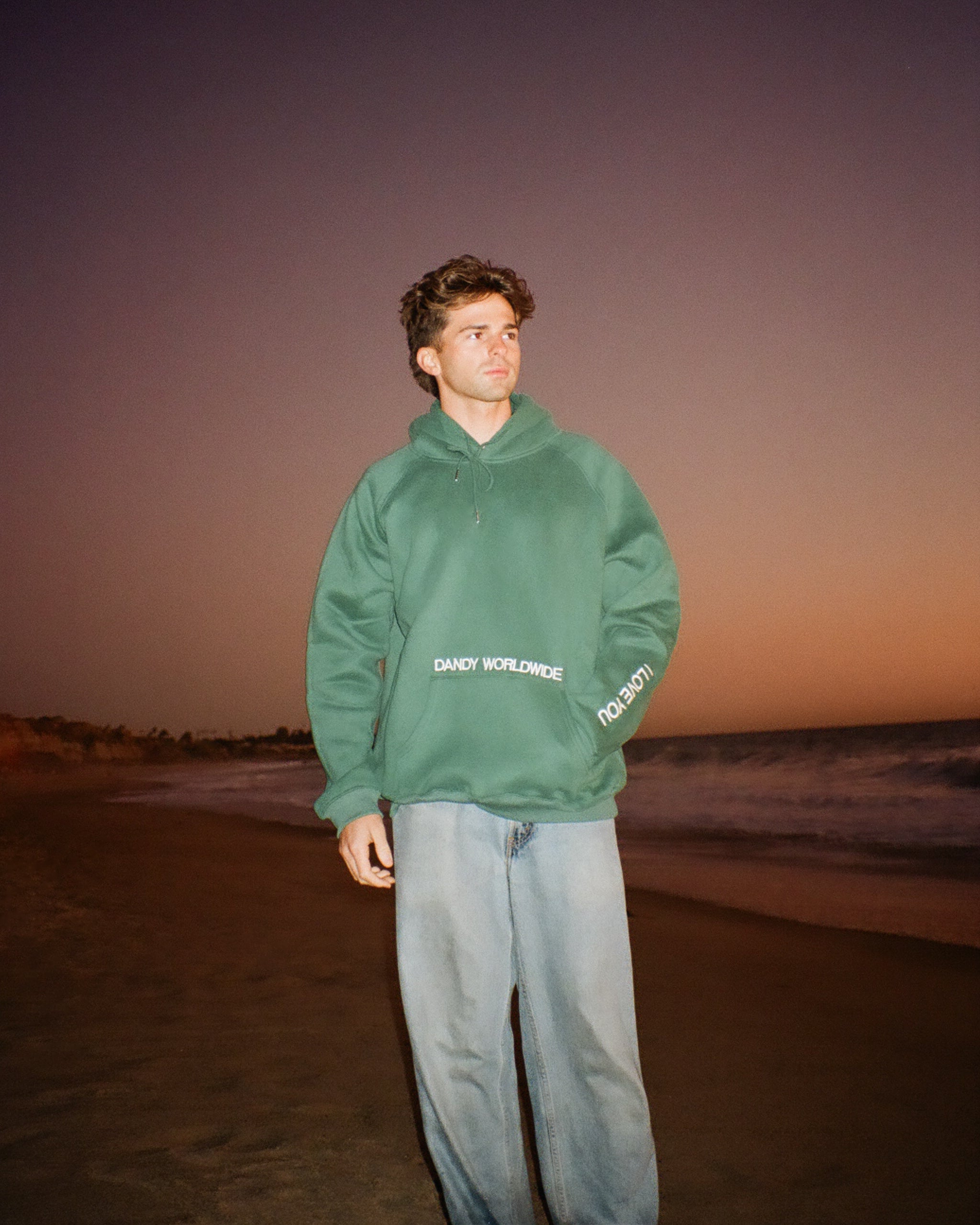 "Words of Affirmation" Oversized Lux Hoodie in Green - Image 12